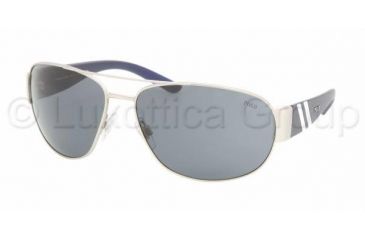 Image of Polo PH3052 Progressive Sunglasses - Matte Silver Frame / 65 mm Prescription Lenses, 904687-6515