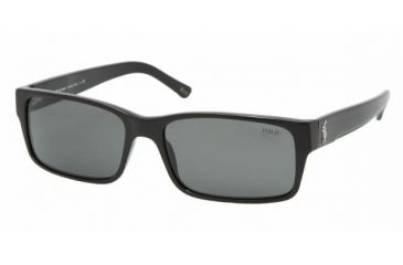 Image of Polo PH4049 SV Prescription Sunglasses, Shiny Black Frame / 57 mm Prescription Lenses, 500187 5716