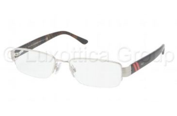 Image of Polo PH1115 Eyeglass Frames 9001-5217 - Brushed Silver Frame, Demo Lens Lenses