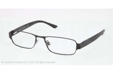 Image of Polo PH1133 Single Vision Prescription Eyeglasses 9038-52 - Matte Black Frame, Demo Lens Lenses