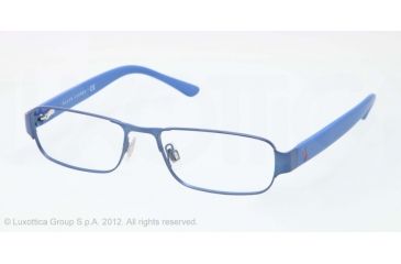 Image of Polo PH1133 Single Vision Prescription Eyeglasses 9240-52 - Matte Light Blue Frame, Demo Lens Lenses