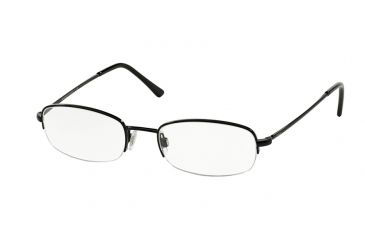 Image of Polo PH1142 Single Vision Prescription Eyeglasses 9003-49 - Shiny Black Frame