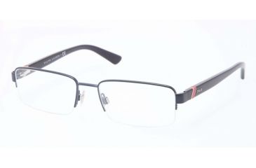 Image of Polo PH1143 Single Vision Prescription Eyeglasses 9264-53 - Semi Shiny Dark Blue Frame