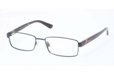 Image of Polo PH1144 Progressive Prescription Eyeglasses 9264-52 - Semi Shiny Dark Blue Frame