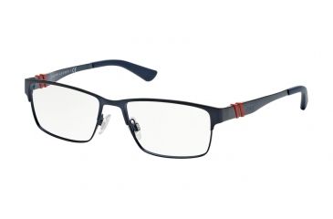 Image of Polo PH1147 Single Vision Prescription Eyeglasses 9119-54 - Matte Blue Frame