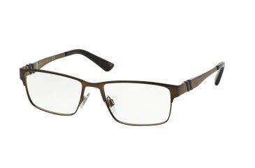 Image of Polo PH1147 Single Vision Prescription Eyeglasses 9147-54 - Brushed Brown Frame