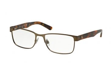 Image of Polo PH1157 Single Vision Prescription Eyeglasses 9301-55 - Matte Brown Frame