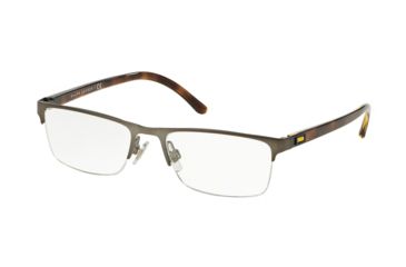 Image of Polo PH1161 Eyeglass Frames 9050-53 - Shiny Brusched Gun Metal Frame