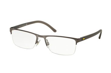 Image of Polo PH1161 Eyeglass Frames 9157-53 - Brushed Shin Dark Gunmetal Frame