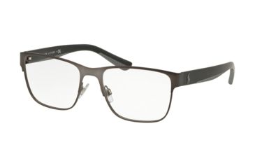 Image of Polo PH1186 Eyeglass Frames 9157-54 - Matte Dark Gunmetal Frame