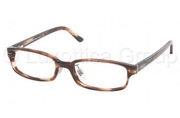 Image of Polo PH2034 SV Prescription Eyeglasses - Brown Striped Frame w/ 51 mm Diameter Lenses, 5147-5117