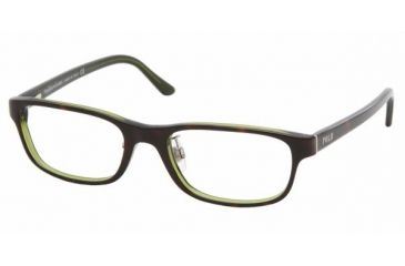 Image of Polo PH2035 Eyeglasses Styles - Top Havana/Green Frame w/Non-Rx 54 mm Diameter Lenses, 5016-5418