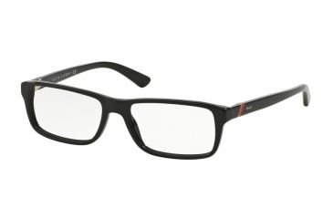 Image of Polo PH2104 Progressive Prescription Eyeglasses 5001-54 - Shiny Black Frame