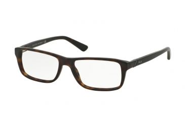 Image of Polo PH2104 Progressive Prescription Eyeglasses 5182-54 - Matte Dark Havana Frame