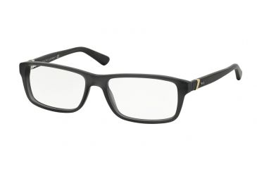 Image of Polo PH2104 Progressive Prescription Eyeglasses 5320-54 - Matte Trasparent Grey Frame, Demo Lens Lenses