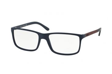Image of Polo PH2126 Progressive Prescription Eyeglasses 5506-53 - Matte Blue Frame