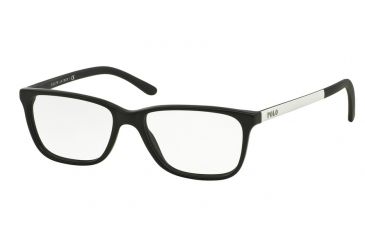 Image of Polo PH2129 Progressive Prescription Eyeglasses 5514-53 - Matte Black Frame