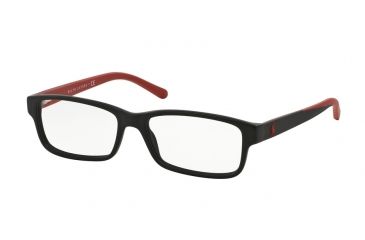 Image of Polo PH2132 Single Vision Prescription Eyeglasses 5504-55 - Matte Black Frame