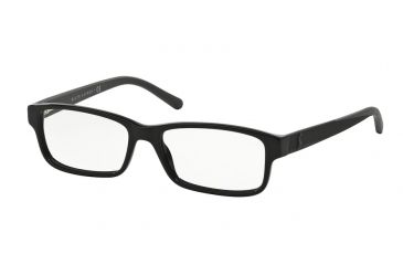 Image of Polo PH2132 Single Vision Prescription Eyeglasses 5523-53 - Shiny Black Frame