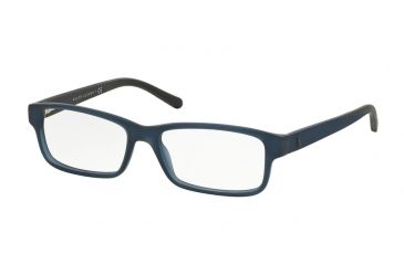 Image of Polo PH2132 Single Vision Prescription Eyeglasses 5525-53 - Matte Crystal Blue Frame