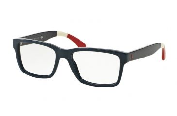 Image of Polo PH2146 Progressive Prescription Eyeglasses 5569-53 - Shiny Navy Blue Frame