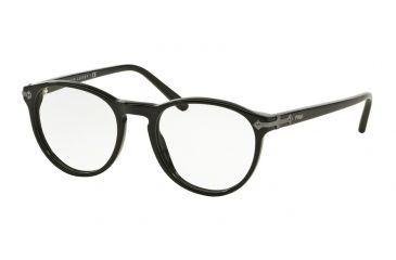 Image of Polo PH2150 Single Vision Prescription Eyeglasses 5001-49 - Shiny Black Frame