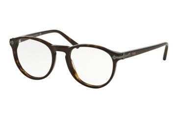 Image of Polo PH2150 Single Vision Prescription Eyeglasses 5003-49 - Shiny Dark Havana Frame