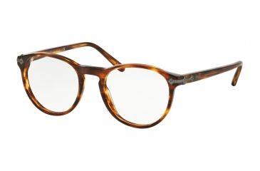 Image of Polo PH2150 Single Vision Prescription Eyeglasses 5007-49 - Shiny Stripped Havana Frame