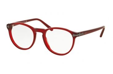 Image of Polo PH2150 Single Vision Prescription Eyeglasses 5458-47 - Vintage Cristal Red Frame