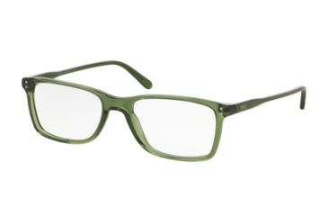 Image of Polo PH2155 Progressive Prescription Eyeglasses 5036-54 - Shiny Semi Trasp Bottol Grren Frame