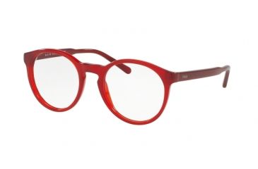 Image of Polo PH2157 Eyeglass Frames 5458-47 - Shiny Cristal Red Frame