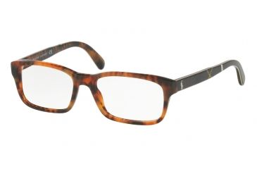 Image of Polo PH2163 Single Vision Prescription Eyeglasses 5017-54 - Shiny Jerry Tortoise Frame