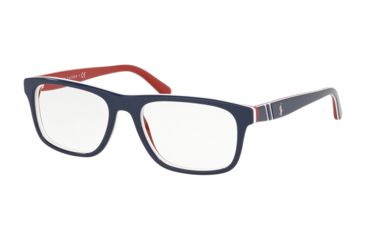 Image of Polo PH2211 Bifocal Prescription Eyeglasses, 53mm, Blue/White/Red, PH2211-5667-53-BI