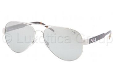 Image of Polo PH3056 Progressive Prescription Sunglasses PH3056-90018V-6014 - Lens Diameter 60 mm, Frame Color Silver