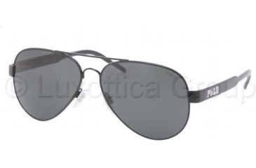 Image of Polo PH3056 Progressive Prescription Sunglasses PH3056-900387-6014 - Frame Color Shiny Black, Lens Diameter 60 mm