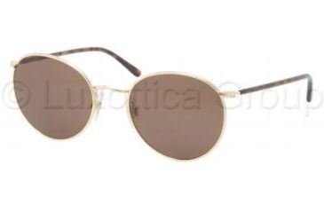 Image of Polo PH3057M Sunglasses 900473-5120 - Shiny Gold Frame, Brown Lenses