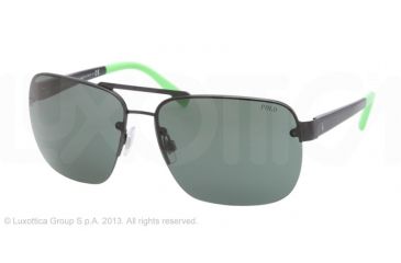 Image of Polo PH3071 Single Vision Prescription Sunglasses PH3071-900371-62 - Lens Diameter 62 mm, Lens Diameter 62 mm, Frame Color Shiny Black
