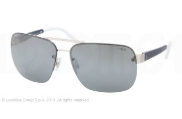 Image of Polo PH3071 Single Vision Prescription Sunglasses PH3071-92226G-62 - Lens Diameter 62 mm, Lens Diameter 62 mm, Frame Color Shiny Silver