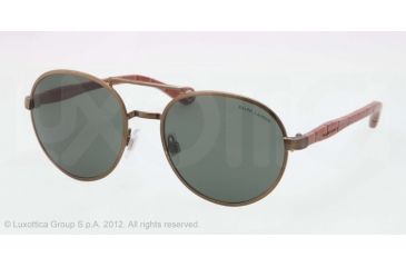 Image of Polo PH3081Q Single Vision Prescription Sunglasses PH3081Q-924671-54 - Lens Diameter 54 mm, Lens Diameter 54 mm, Frame Color Bronze/gold Vintage Eff