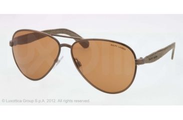 Image of Polo PH3082 Sunglasses 924673-61 - Bronze/gold Vintage Effect Frame, Brown Lenses