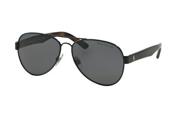 Image of Polo PH3096 Single Vision Prescription Sunglasses PH3096-926781-59 - Lens Diameter 59 mm, Frame Color Semi Shiny Black