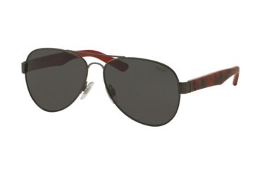 Image of Polo PH3096 Single Vision Prescription Sunglasses PH3096-930787-59 - Lens Diameter 59 mm, Frame Color Matte Dark Gunmetal
