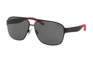 Image of Polo PH3105 Single Vision Prescription Sunglasses PH3105-931987-62 - Lens Diameter 62 mm, Frame Color Rubber Black