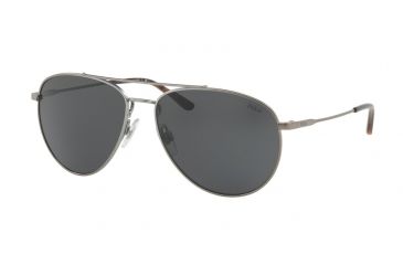 Image of Polo PH3111 Sunglasses 933087-59 - Demishiny Gunmetal Frame, Grey Lenses
