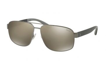 Image of Polo PH3112 Single Vision Prescription Sunglasses PH3112-91575A-62 - Lens Diameter 62 mm, Frame Color Semishiny Dark Gunmetal