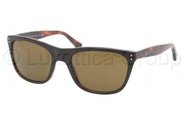 Image of Polo PH4071 Single Vision Prescription Sunglasses PH4071-538373-5519 - Lens Diameter 55 mm, Frame Color Top Black On Havana