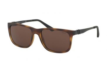 Image of Polo PH4088 Sunglasses 518273-55 - Matte Dark Havana Frame, Brown Lenses