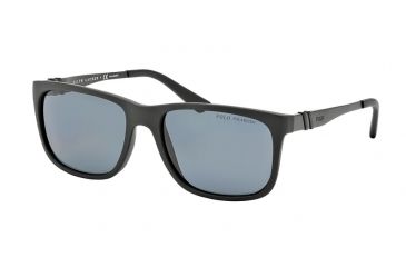 Image of Polo PH4088 Sunglasses 528481-55 - Matte Black Frame, Polar Grey Lenses
