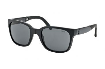 Image of Polo PH4089 Sunglasses 528487-54 - Rubber Black Frame, Grey Lenses