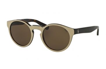 Image of Polo PH4101 Bifocal Prescription Sunglasses PH4101-556473-52 - Lens Diameter 52 mm, Frame Color Top Beige On Dark Havana
